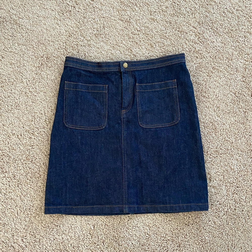 A.P.C. Dark Blue Denim Skirt